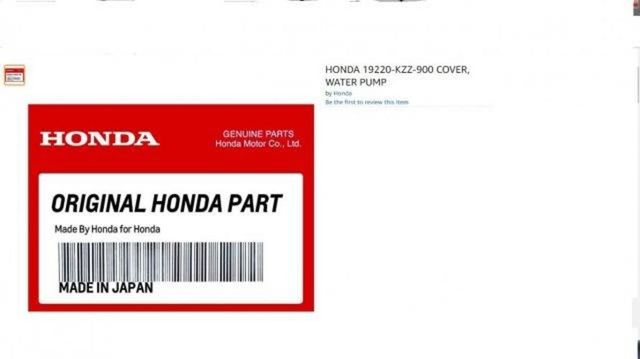 Bomba Agua tapa Honda CRF y CB