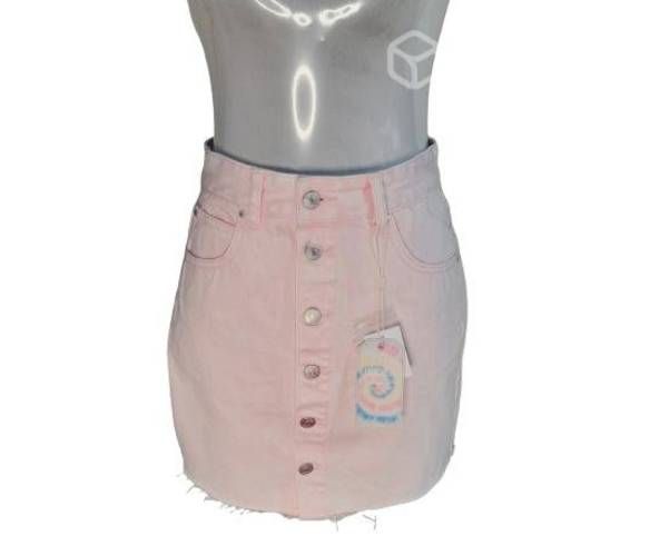 Falda Jeans Rosada