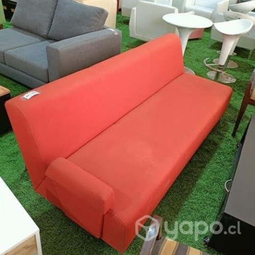 Sofá color naranja 3 cuerpos