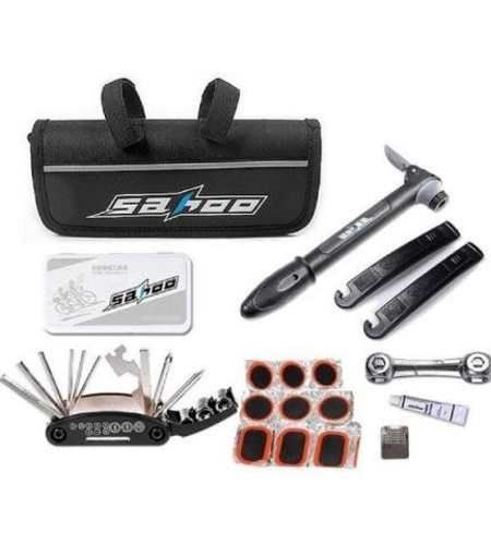Kit Herramientas Bicicletas Con Bombin Reparacion
