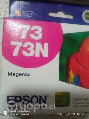Tintas Epson 73n azul colores originales