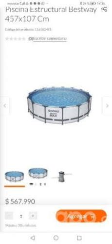 Piscina estructural, 4,57 x 1.07