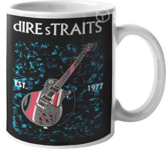 Tazón Dire Straits Guitar Bandas Rock And Roll