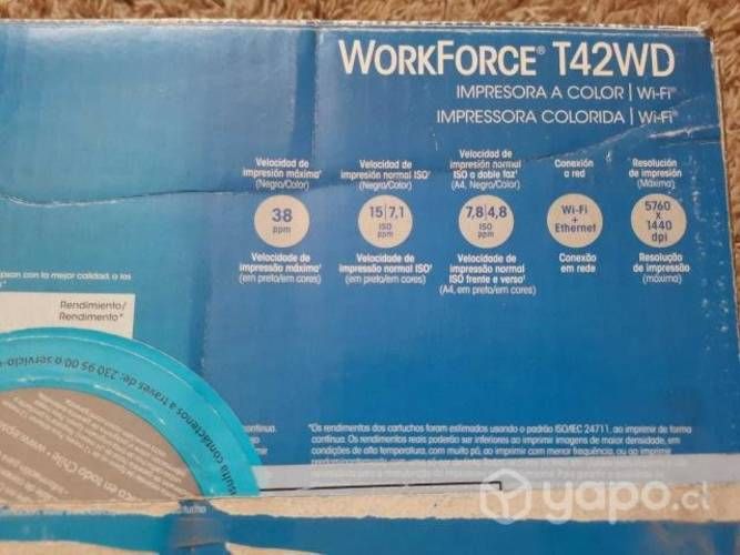 Impresora epson workforce t42 wd