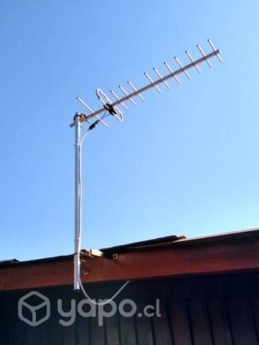 Antena tv hd uhf mas kit / mastil / cable coaxial