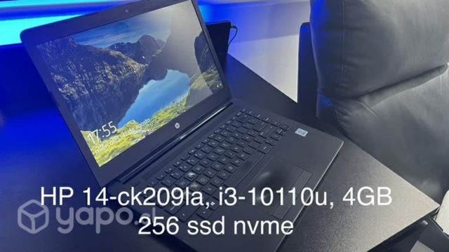 Notebook HP 14-ck209la, i3-10110u, 4gb, ssd256 nvm