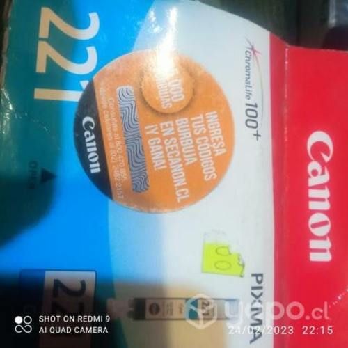 Tinta Canon 221 cyan original