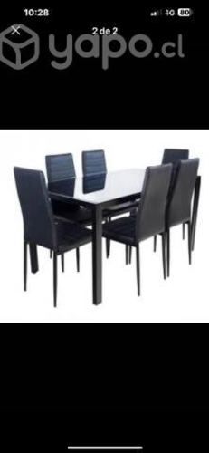 Mesa comedor de vidrio templado impecable