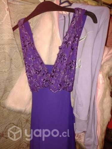 Vestido gala glamoroso de gala morado