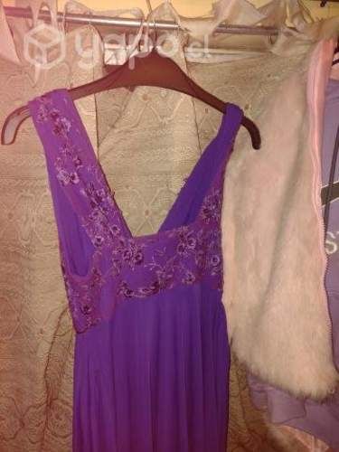 Vestido gala glamoroso de gala morado