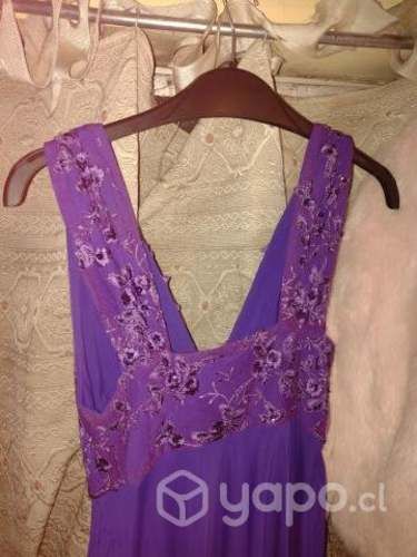 Vestido gala glamoroso de gala morado