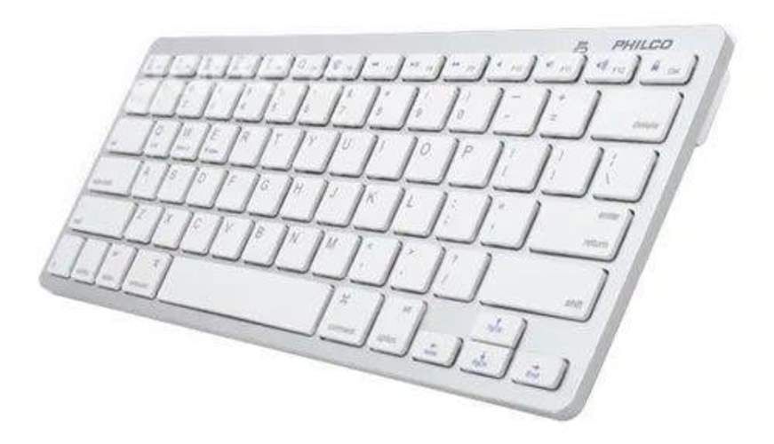 Teclado Bluetooth Philco Ap382 Qwerty Color Blanco