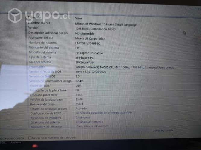 Notebook hp laptop 15-da0005la