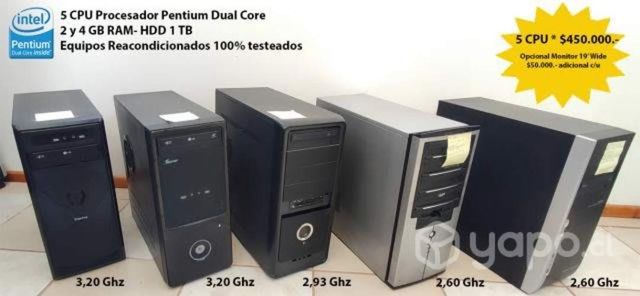 Paquete de 5 CPU Procesador Pentium Dual Core