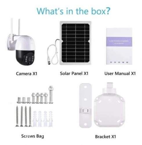 Cámara Ptz Exterior Ip 1080p Hd Wifi Solar 3mp