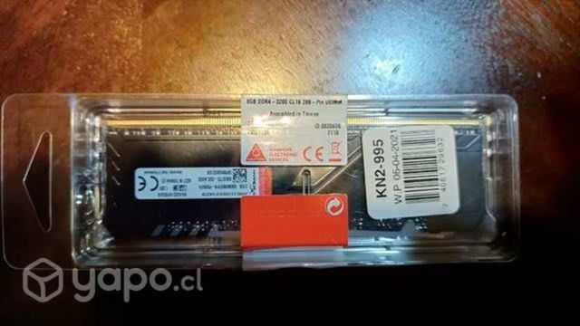 Ram HyperX fury rgb 8gb 3200mhz ddr4