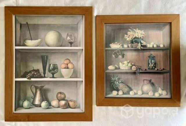 Cuadros litografía motivo alacenas