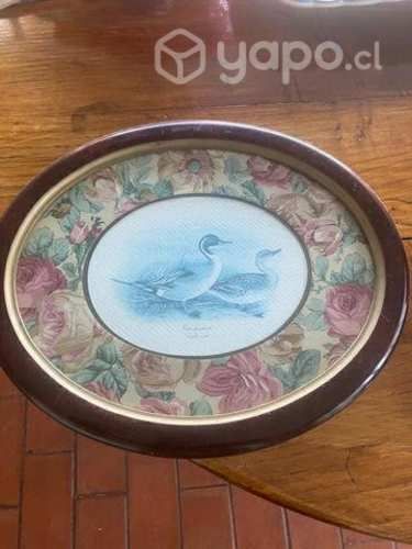 Dos cuadros de patos