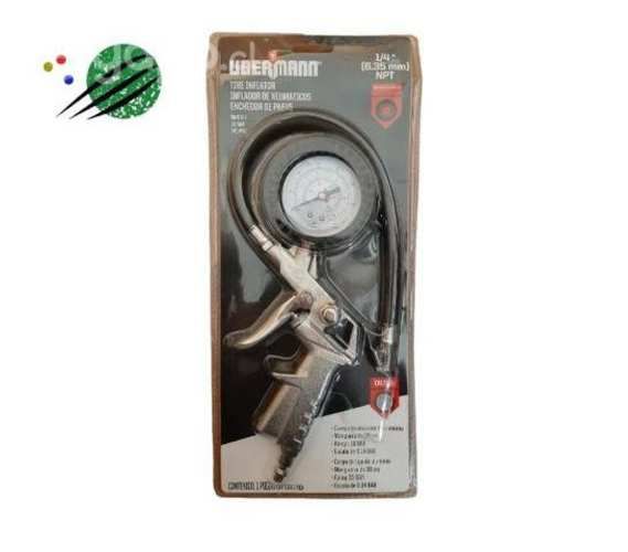 Pistola de inflado de neumáticos con manómetro