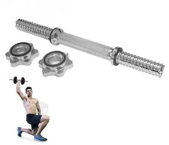 Kit 2 Mancuernas Barras con Roscas Para Discos