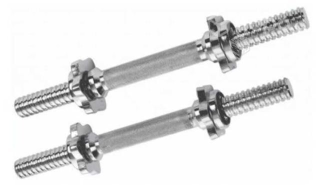 Kit 2 Mancuernas Barras con Roscas Para Discos