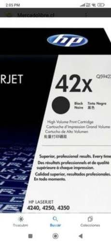 Toner HP 42x Black original de alta