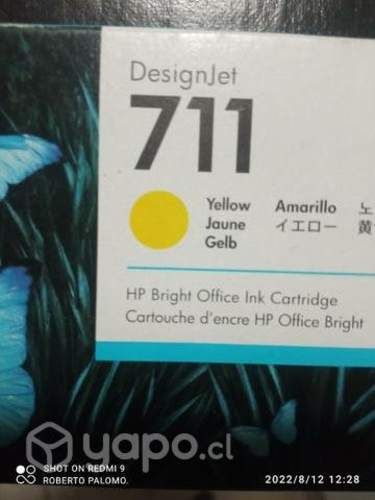 Tinta HP 711 yellow original de 29ml