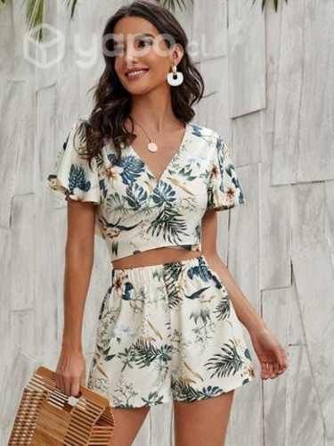 Set de dos piezas estampado floral