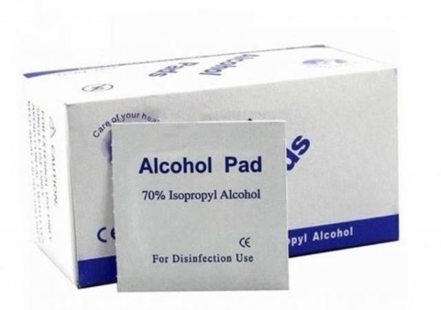 Alcohol pad o toallitas de alcohol caja de 100uni