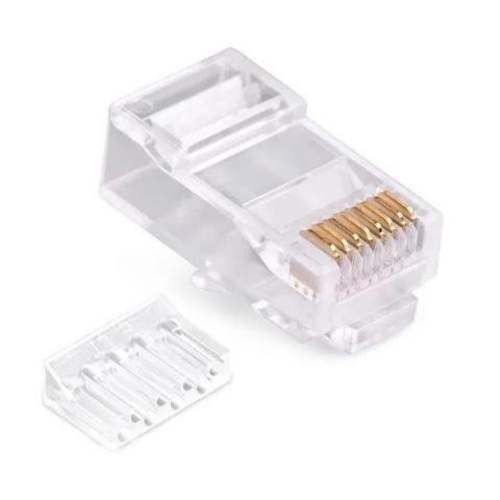 Conector rj45 cat6 , 100 uni. 2 piezas. facil arma