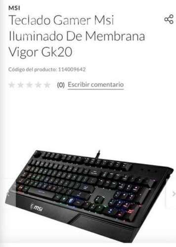Teclado MSI de membrana