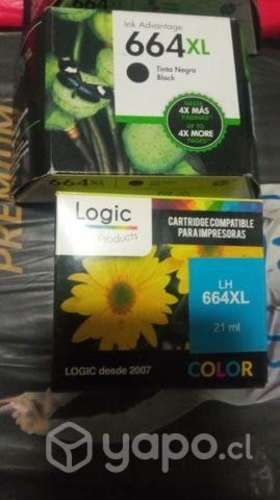 Tinta hp 664xl color alternativa de alta