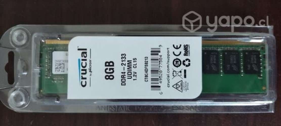 Memoria Ram Ddr4 Crucial 8gb 2133mhz