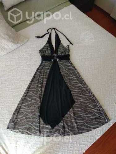 Vestido de Fiesta Negro con Plateado EEUU Talla M
