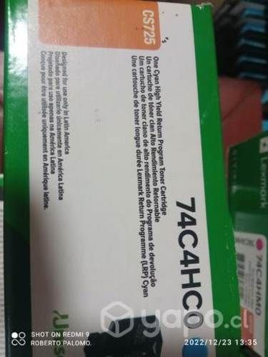 Toner Lexmark 74c4hm0 colores originales de alta