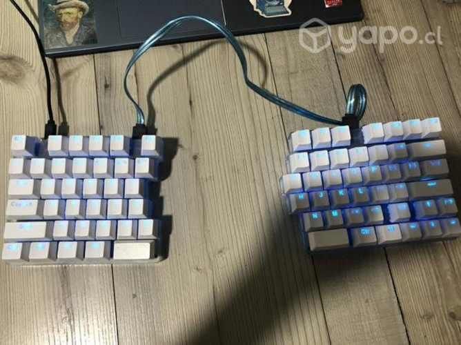 Teclado dividido retroiluminado