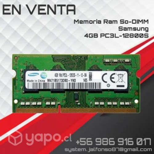 Memoria samsung pc3l-12800s 4gb notebook laptop