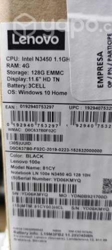 Lenono E100 81CY Usados en caja original