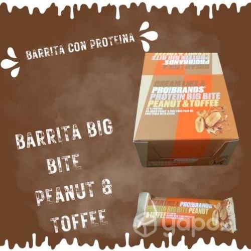 Barrita de proteina con chocolate y mani