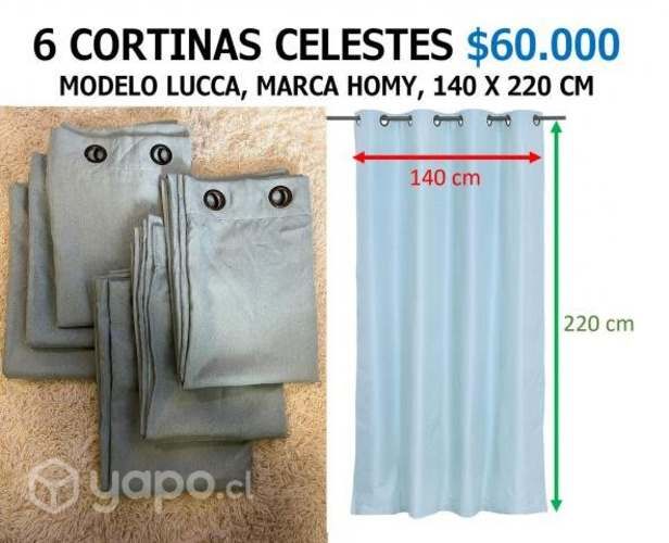 Cortinas 140 x 220 cm