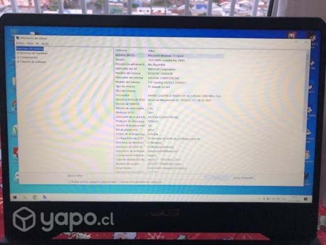 Notebook Asus Tuf Gamming FX505GT sin detall
