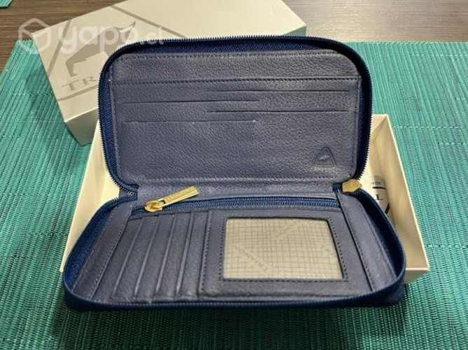 Billetera Azul 100% cuero - Mujer