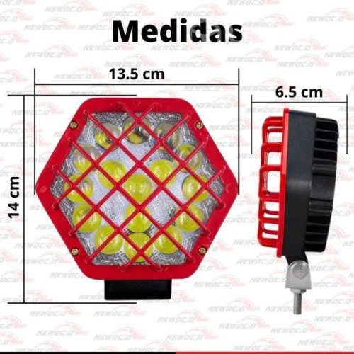 Faro Foco Neblinero Con Lupa Impermeable 48 Watts