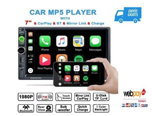 Radio Auto 2din Mirror Link Bluetooth