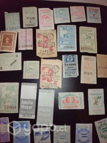 120 boletos de micro años 50 hasta 90s