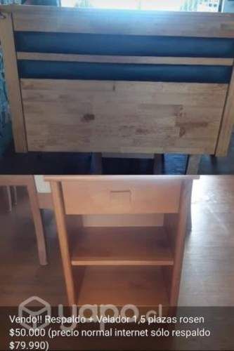 respaldo cama + velador