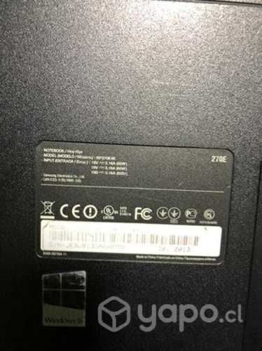 Notebook Samsung con cargador original