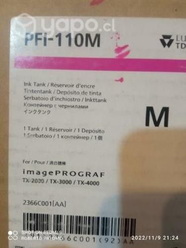 Tinta Canon pfi 110m magenta original de 160ml