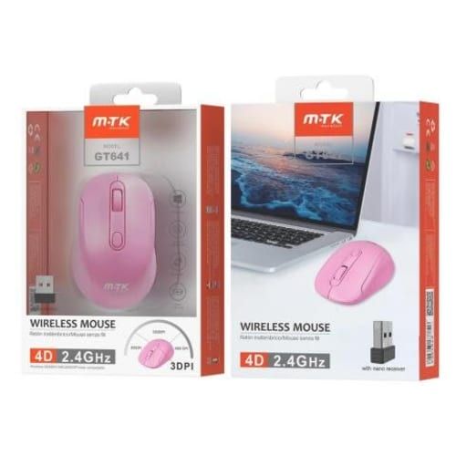 Mouse Inalámbrico GT641 Rosado