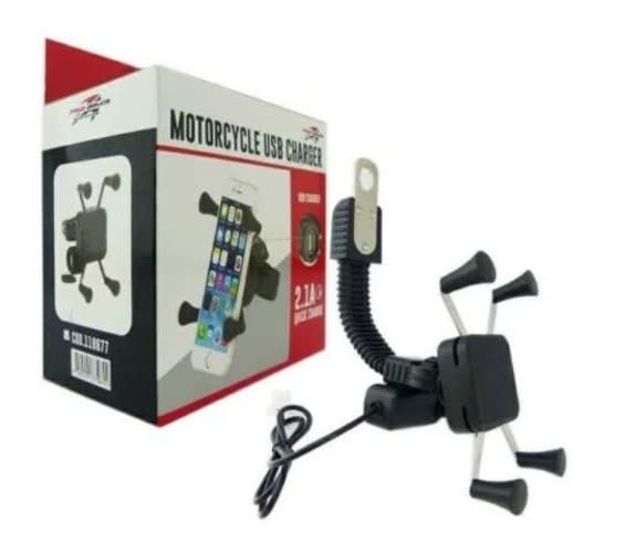 Soporte de Celular Para Moto con Cargador USB